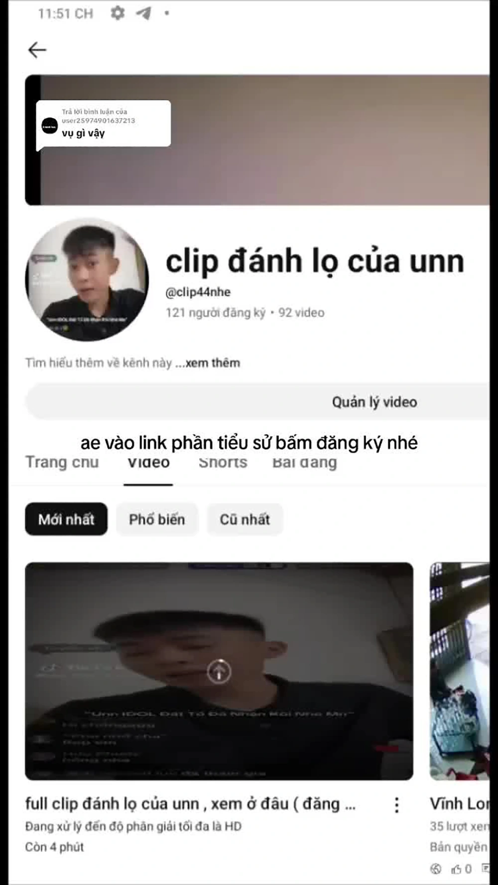Unn lộ link đất tổ clip