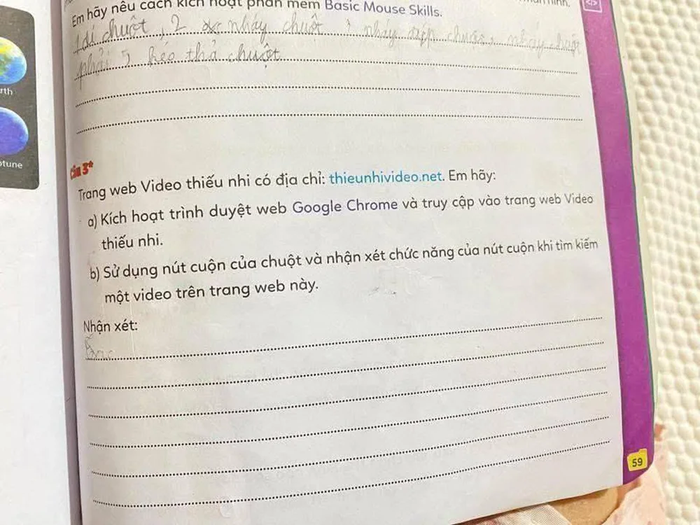 Sách Tin học lớp 3 có đường link web đen thieunhivideo trang 59 2 Sách tin học lớp 3 có đường link web đen