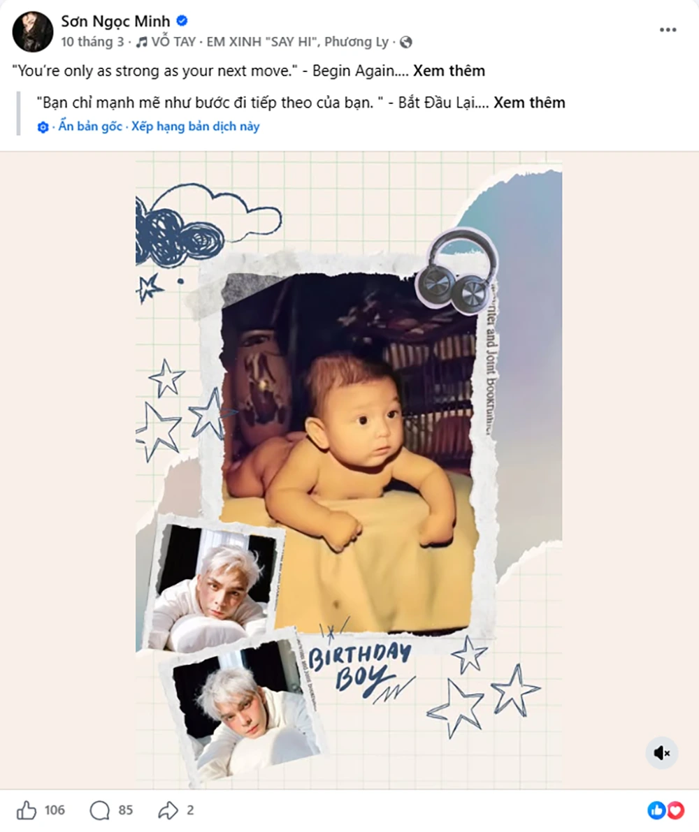 Sơn Ngọc Minh Happy Birthday cậu bé